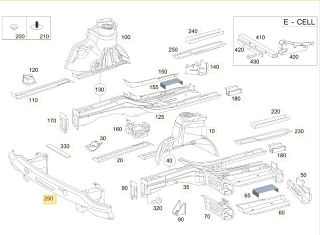 A6396201434 MERCEDES Усилитель бампера переднего купить в Харьков