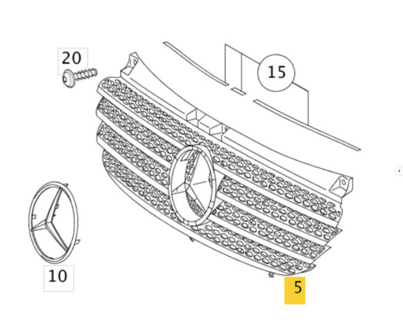 MERCEDES A6398800185 Решетка радиатора в наличии Черкассы