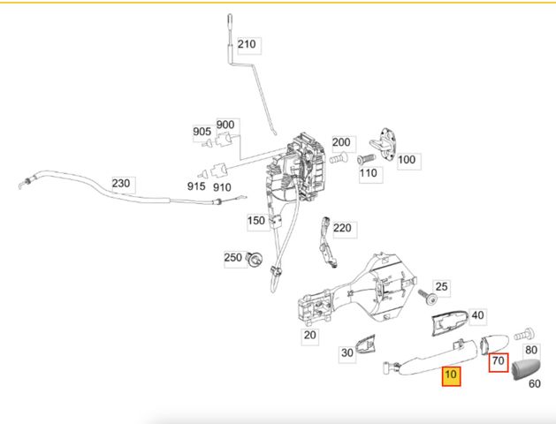 MERCEDES A9067600070 Ручка двери передней наружная в наличии Хмельницкий