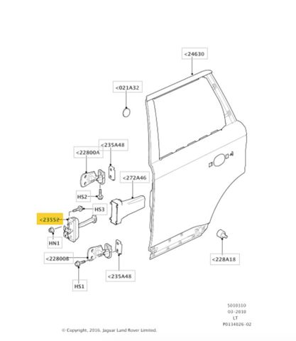 Ограничитель двери, задний BFH790050 LAND ROVER