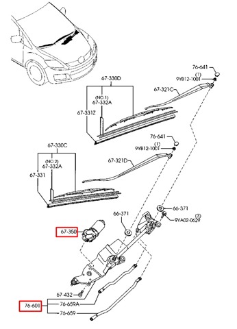 MAZDA EH1067340 Мотор дворников в наличии Днепр