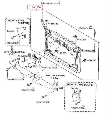 Панель передняя GJ6A53110D MAZDA