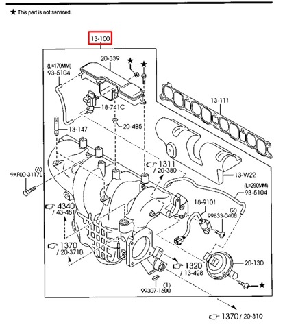 L3K913100J MAZDA Впускной коллектор купить в Ужгород