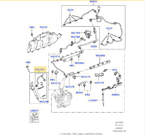 LR002474 LAND ROVER Форсунка впрыска топлива купить в Киев