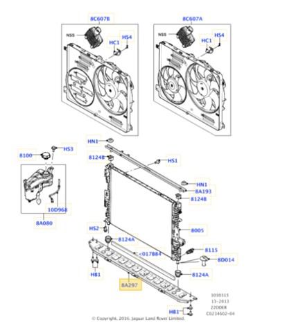 LR024295 LAND ROVER Балка радиатора нижняя купить в Тернополь