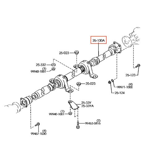 MAZDA PH0125100A Кардан задний в наличии Кривой Рог