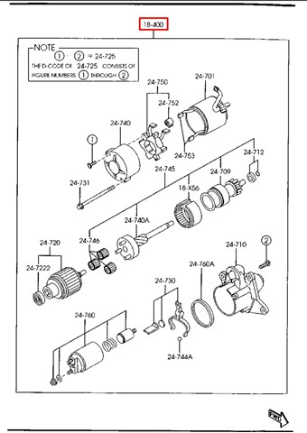 RF5C18400 MAZDA Стартер купить в Кривой Рог