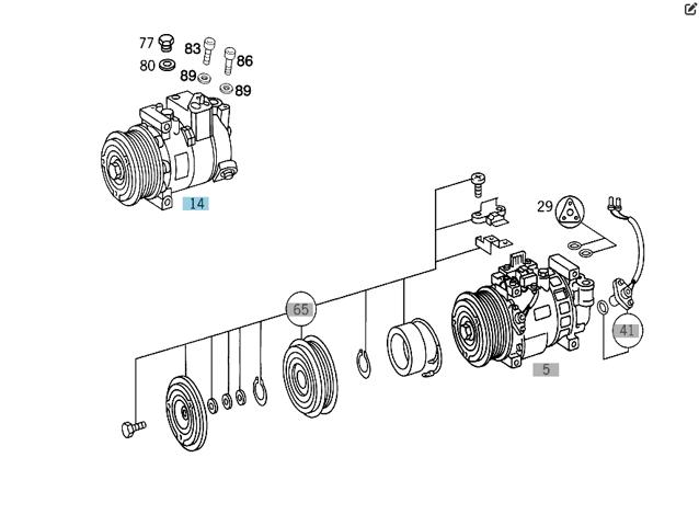 Компрессор климатической установки A0002302011 MERCEDES