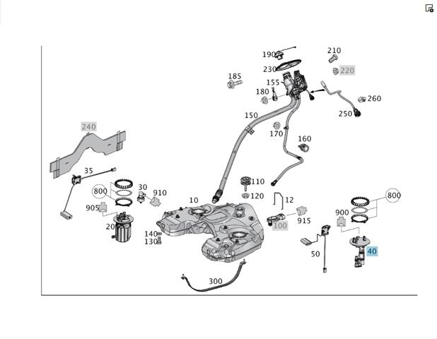 Фильтр топливный A1664700490 MERCEDES