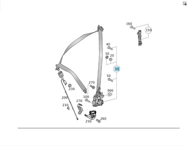 Ремень безопасности передний правый A16686016009C94 MERCEDES