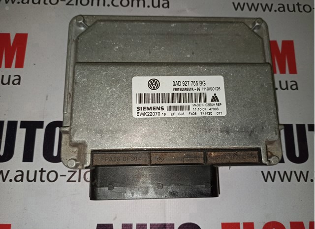 Блок управления раздаточной коробкой 0AD927755BG VAG