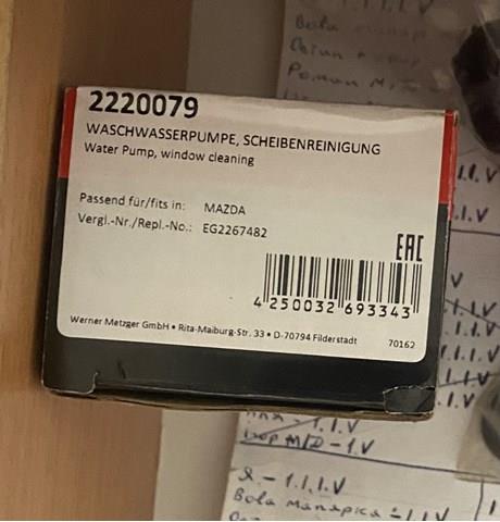 2220079 METZGER Моторчик омывателя купить в Чернигов