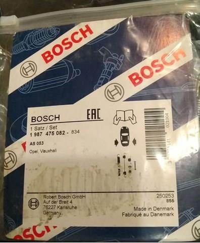 BOSCH 1987475082 Монтажный комплект задних барабанных колодок в наличии Харьков