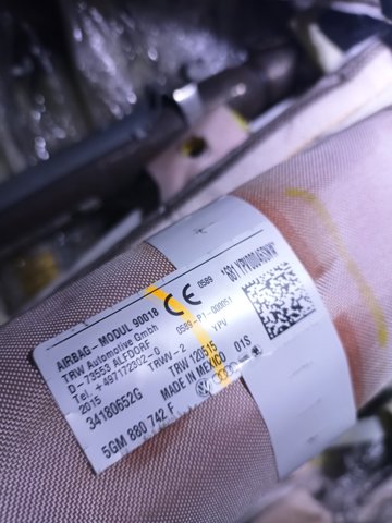VAG 5GM880742F Подушка безопасности (AIRBAG) шторка боковая правая в наличии Чернигов