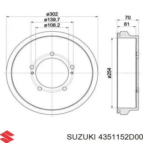 SUZUKI 4351152D00 Барабан тормозной задний в наличии Ровно