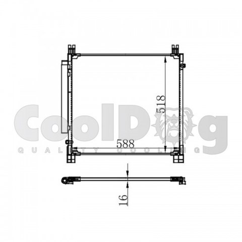 CoolDog CLD4039 Радиатор кондиционера в наличии Запорожье