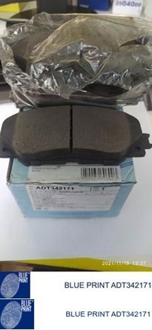 ADT342171 BLUE PRINT Колодки тормозные передние дисковые купить в Днепр