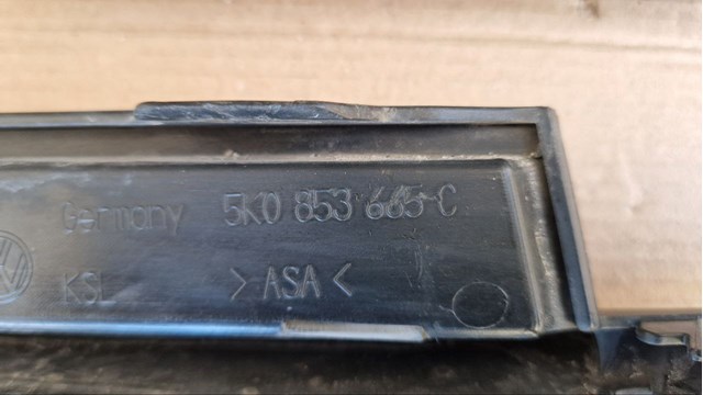 5K0853665C VAG Заглушка (решетка) противотуманных фар бампера переднего левая купить в Павлоград