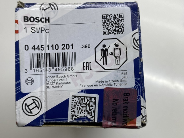 0445110202 BOSCH Форсунка впрыска топлива купить в Сумы