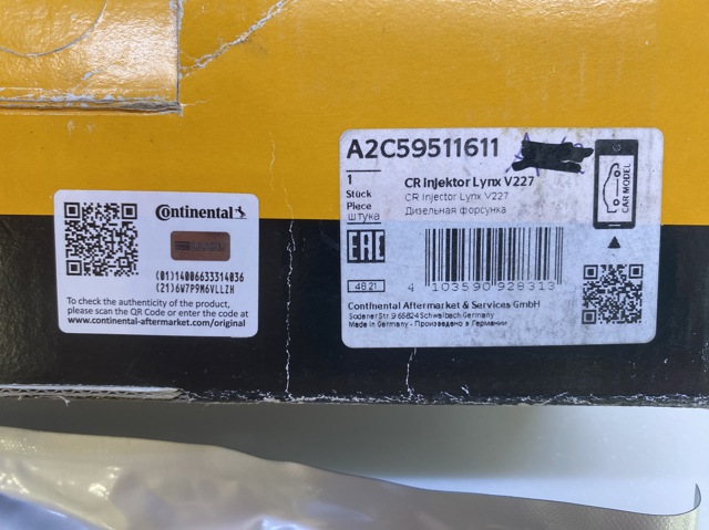 CONTINENTAL A2C59511611 Топливные форсунки в наличии Украина