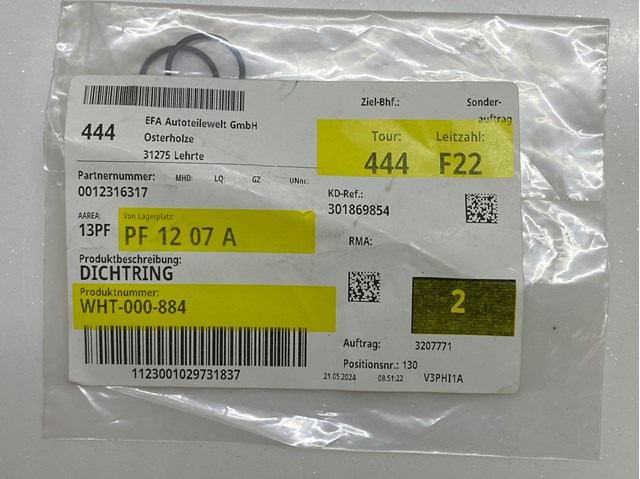 Кольцо форсунки WHT000884 PORSCHE