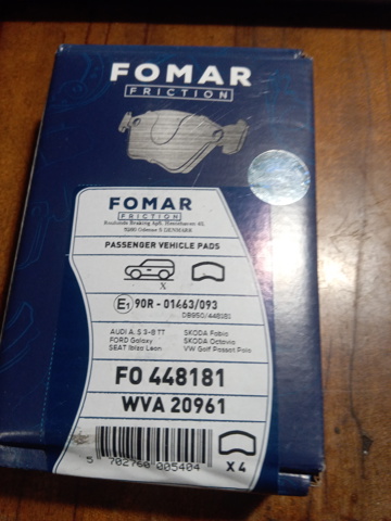 FO448181 Колодки тормозные задние дисковые купить Одесса