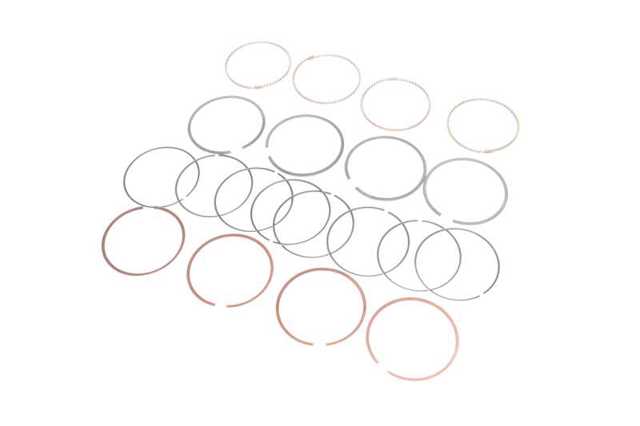 Комплект поршневых колец на двигатель, 1-й ремонт (+0,25) 93740226 GM