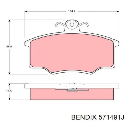 BENDIX 571491J Передние тормозные колодки в наличии Каменское