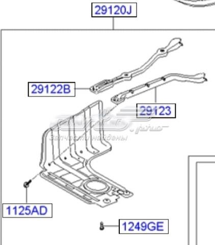 291202T000 HYUNDAI Защита двигателя правая купить в Николаев