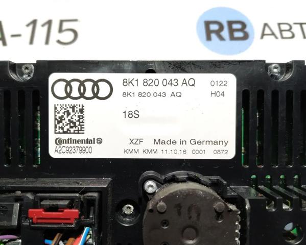 VAG 8K1820043AQ Блок управления режимами отопления/кондиционирования в наличии Запорожье