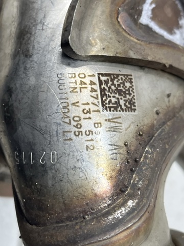 Радиатор системы EGR рециркуляции выхлопных газов 04L131512 VAG