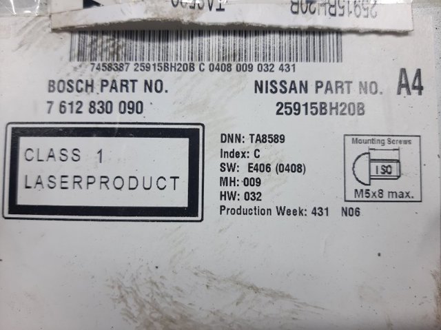 25915BH20B NISSAN Дисплей многофункциональный купить в Тернополь