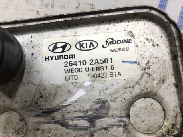 264102A501 HYUNDAI Радиатор масляный (холодильник), под фильтром купить в Винница