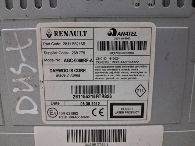 281156534R RENAULT Магнитола (радио AM/FM) купить в Черновцы