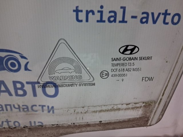 HYUNDAI 824112R210 Стекло двери передней левой в наличии Павлоград
