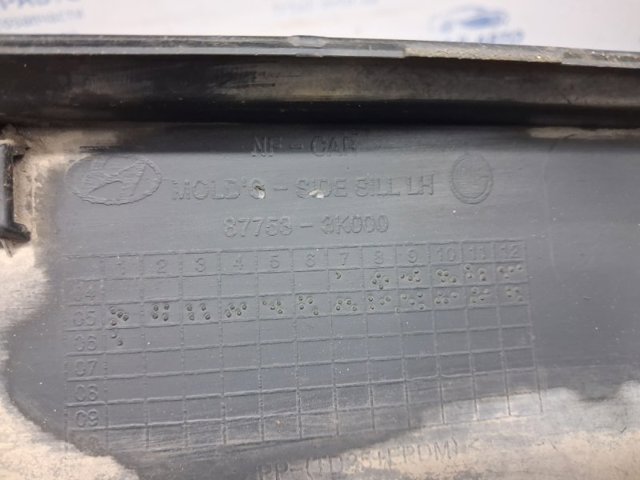 Накладка наружняя (молдинг) порога, левый 877533K000 HYUNDAI