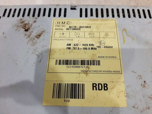 96170A6210GU HYUNDAI Магнитола (радио AM/FM) купить в Житомир