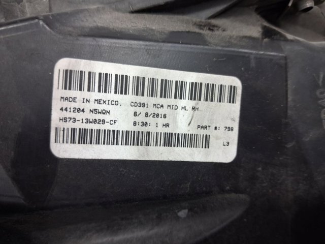 Правая блок фара HS7Z13008G FORD