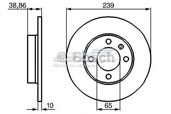 BOSCH 0986479371 Тормозные диски в наличии Чернигов