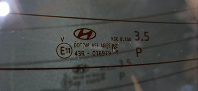 87110GI210 HYUNDAI Стекло багажника двери 3/5-й задней (ляды) купить в Харьков