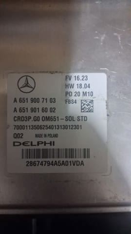 ЭБУ двигателем A6519007103 MERCEDES