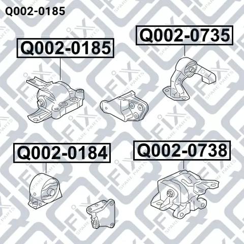 Q-FIX Q0020185 Правая подушка двигателя в наличии Ровно