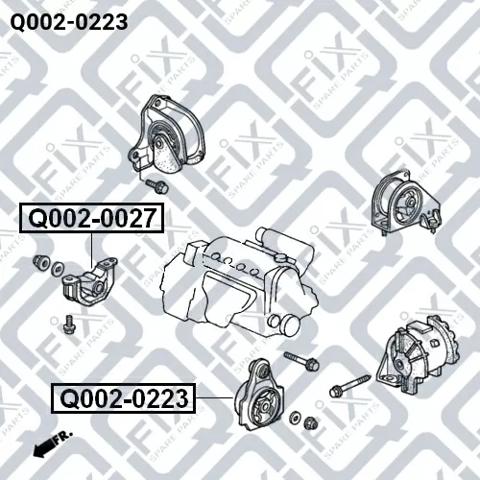 Q-FIX Q0020223 Подушка (опора) двигателя левая передняя в наличии Ужгород