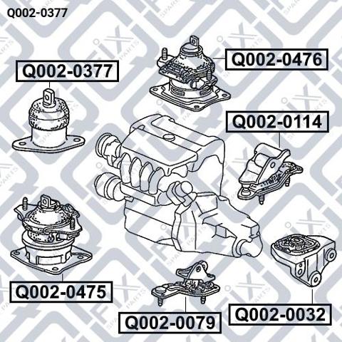 Подушка двигателя Q0020377 Q-FIX