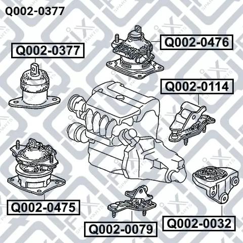 Q0020377 Q-FIX Правая подушка двигателя купить в Киев
