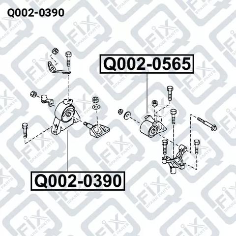 Q-FIX Q0020390 Правая подушка двигателя в наличии Полтава