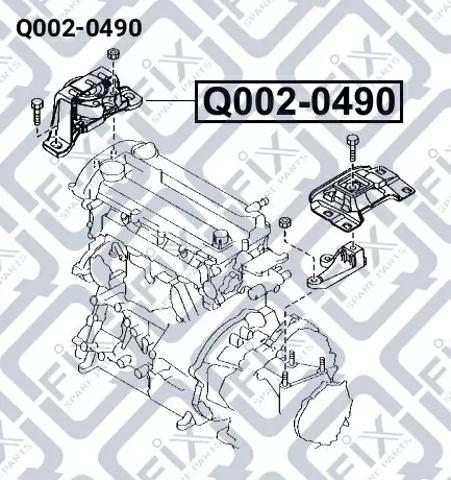 Гидроопора двигателя правая Q0020490 Q-FIX