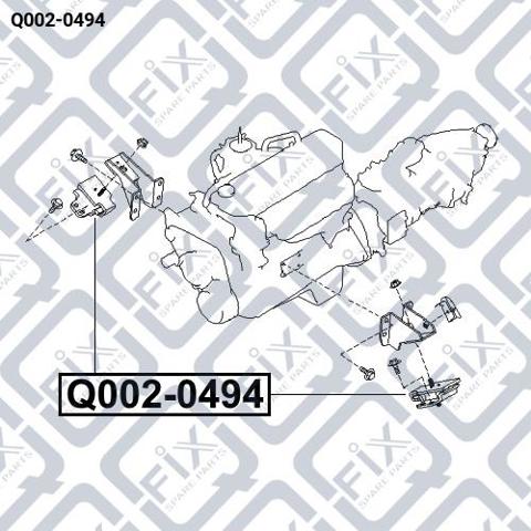 Q-FIX Q0020494 Подушка (опора) двигателя левая/правая в наличии Ровно