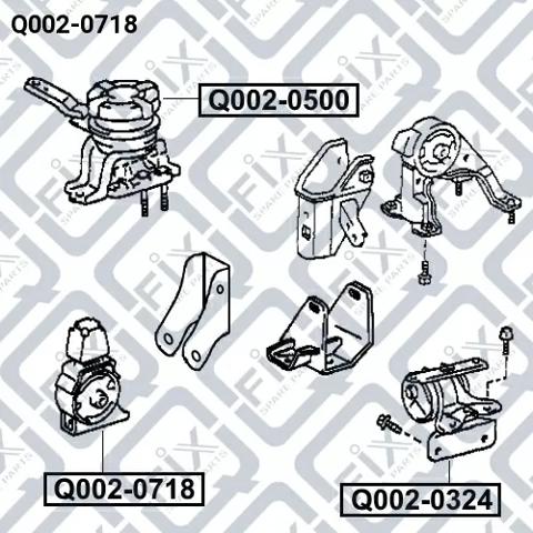 Гидроопора двигателя передняя Q0020718 Q-FIX