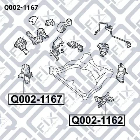 Подушка передней опоры двигателя Q0021167 Q-FIX